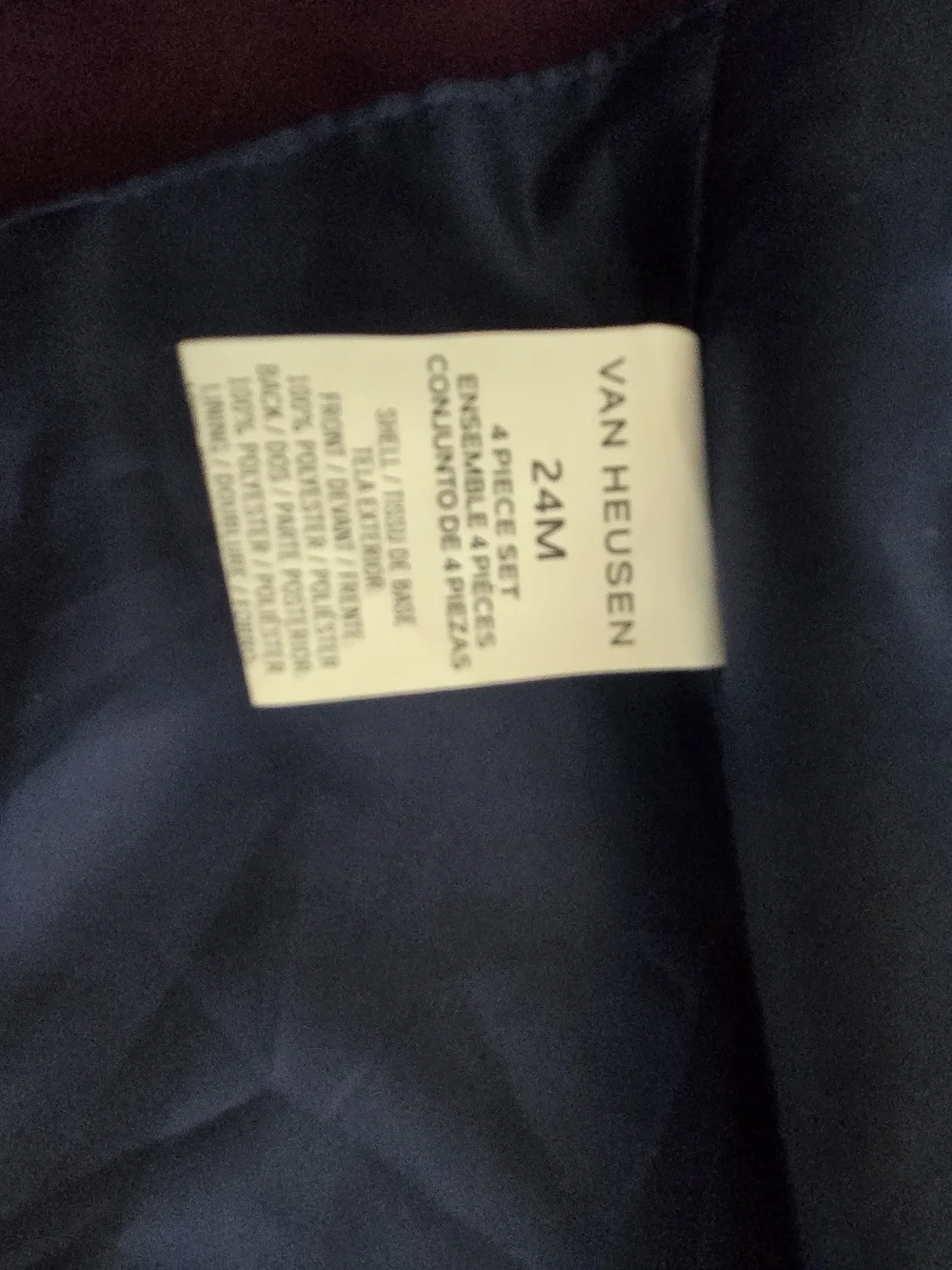 Van Heusen Boys Navy Blue Vest & Pants Set with Polka Dot Shirt and Bow Tie